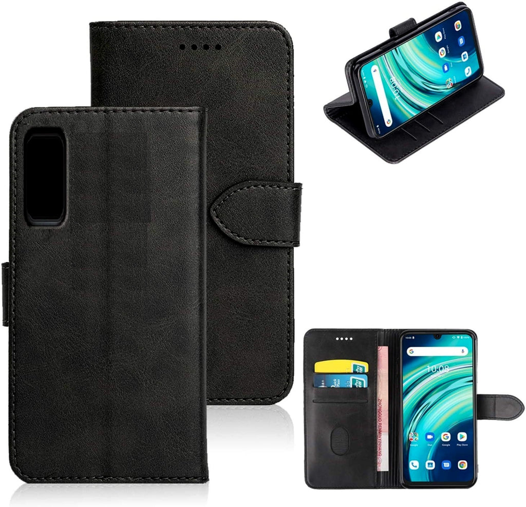 Simulate Leather Folio Wallet Flip Case 3 Card Slot w/Magnetic Clip Cover For TCL 20S(2021) 6.67"