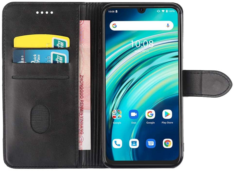 Simulate Leather Folio Wallet Flip Case 3 Card Slot w/Magnetic Clip Cover For TCL 20S(2021) 6.67"