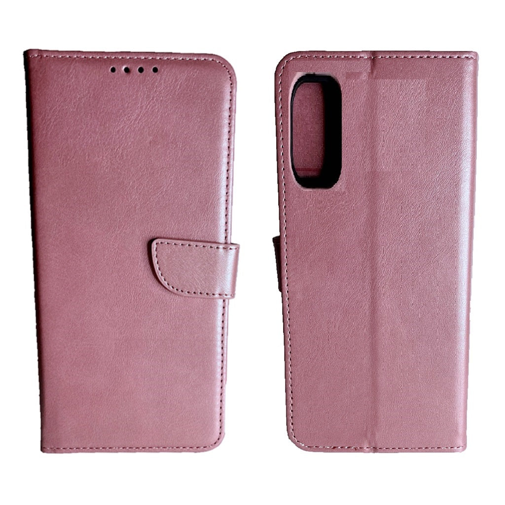 Simulate Leather Folio Wallet Flip Case 3 Card Slot w/Magnetic Clip Cover For TCL 20S(2021) 6.67"