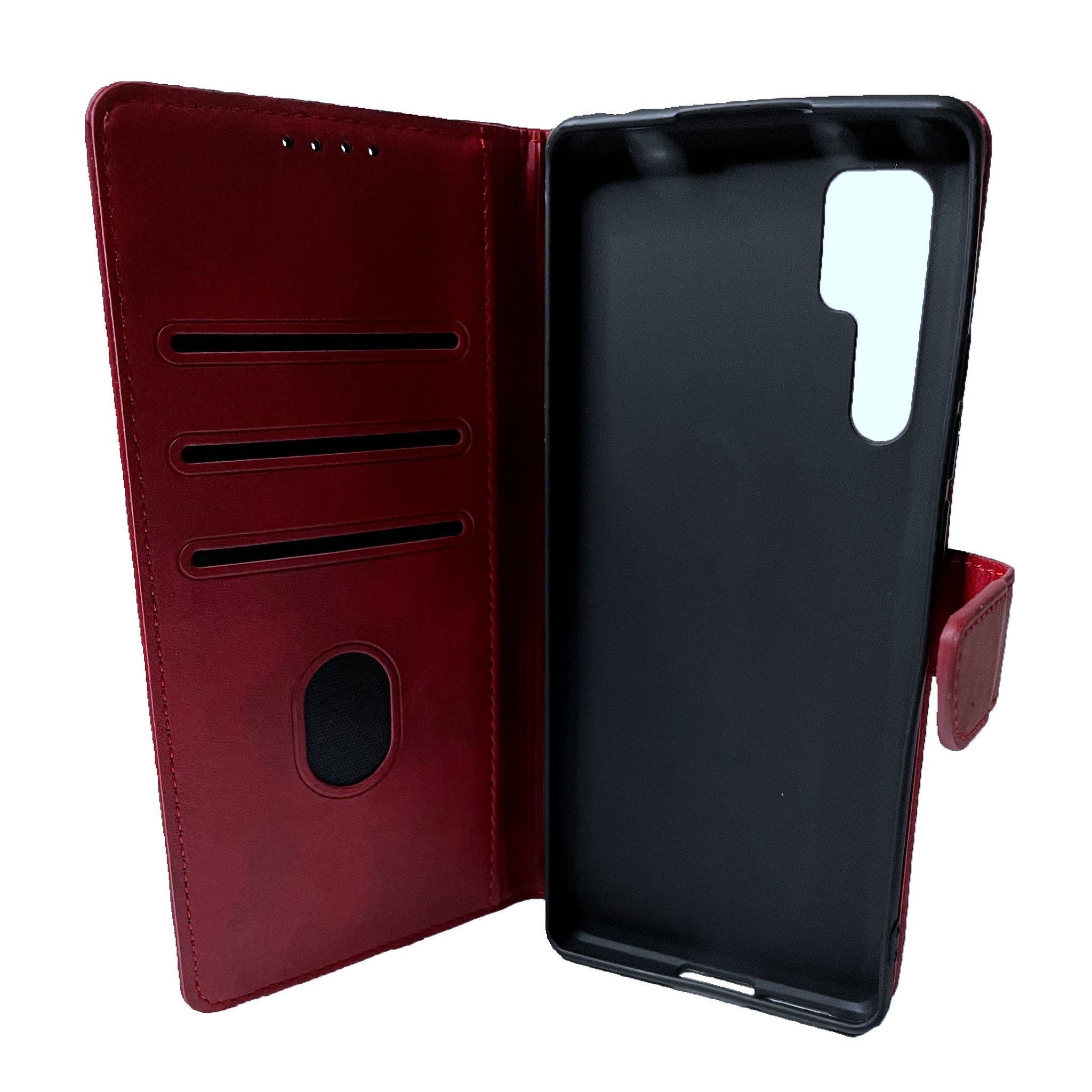 Simulate Leather Folio Wallet Flip Case 3 Card Slot w/Magnetic Clip Cover For TCL 20 Pro(2021) 6.67"