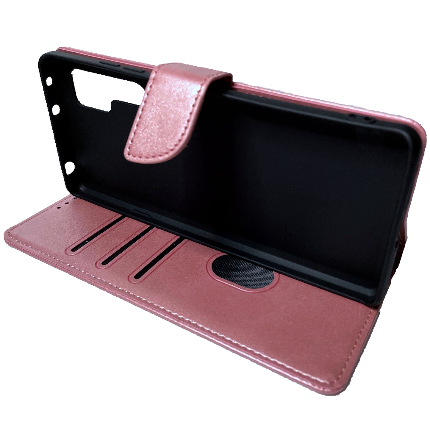 Simulate Leather Folio Wallet Flip Case 3 Card Slot w/Magnetic Clip Cover For TCL 20 Pro(2021) 6.67"