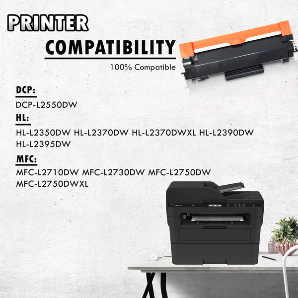 Brother TN-760 TN760 Compatible Black Toner Cartridge WITH CHIP (High Yield of TN-730 TN730)