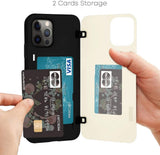 Goospery iPhone 12/12Pro (6.1") Wallet Case with Card Holder, Protective Dual Layer Bumper Phone Case