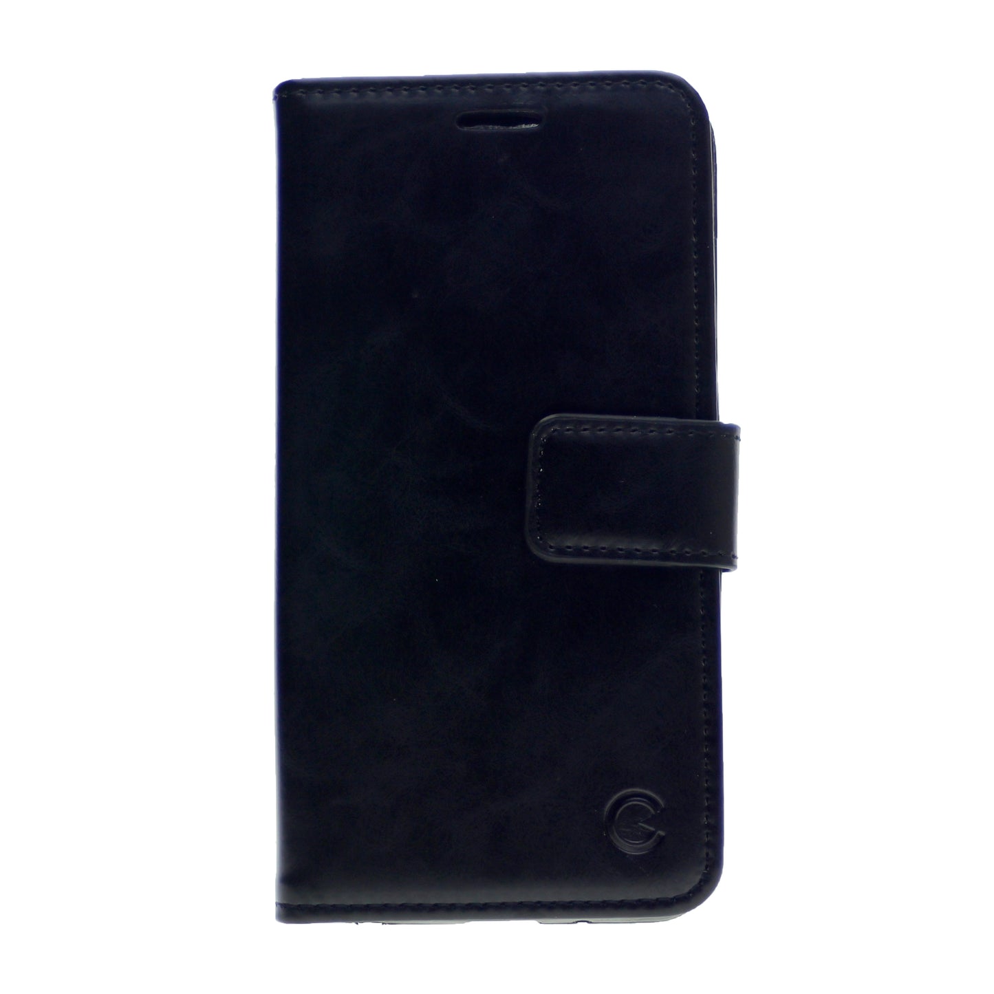 Leather Folio Flip Wallet Case w/Magnetic Clip Card Holders For ZTE Z557(2019) 5"-Black